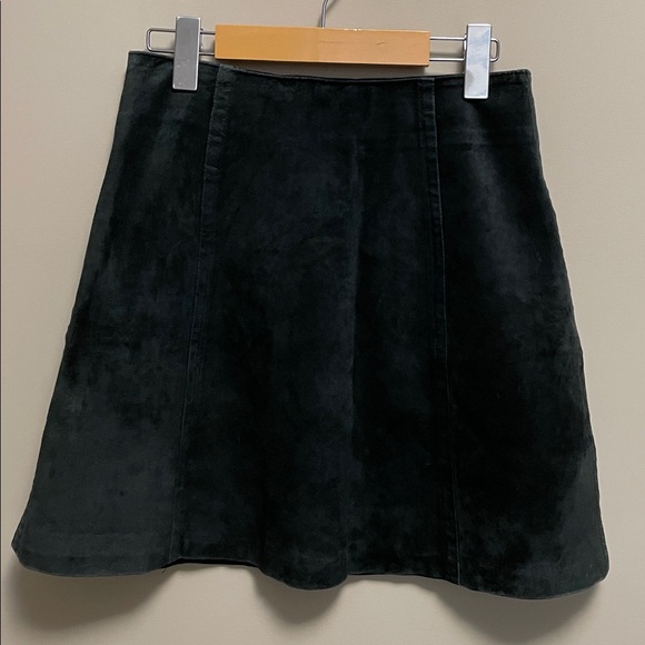 Vintage Black Leather Button Front Mini Skirt Women's 7/8 - Picture 11 of 11